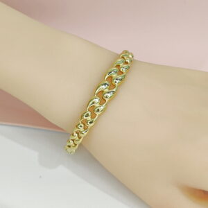 Stainless Steel Bangles Bracelets Crystals/Zirconia Cuban Chain Good Quality No Change Color For Women Girls CS24110020