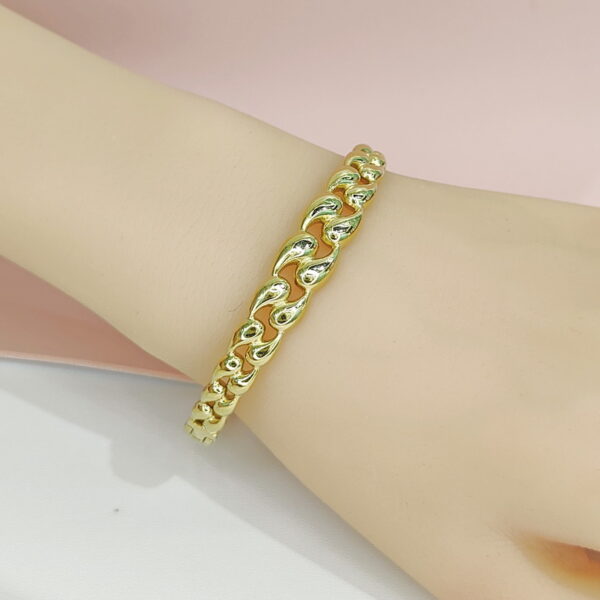 Stainless Steel Bangles Bracelets Crystals/Zirconia Cuban Chain Good Quality No Change Color For Women Girls CS24110020