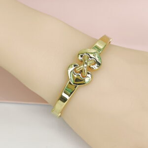 Stainless Steel Bangles Bracelets Crystals/Zirconia Love Heart Bow Tie Good Quality No Change Color For Women Girls CS24110040