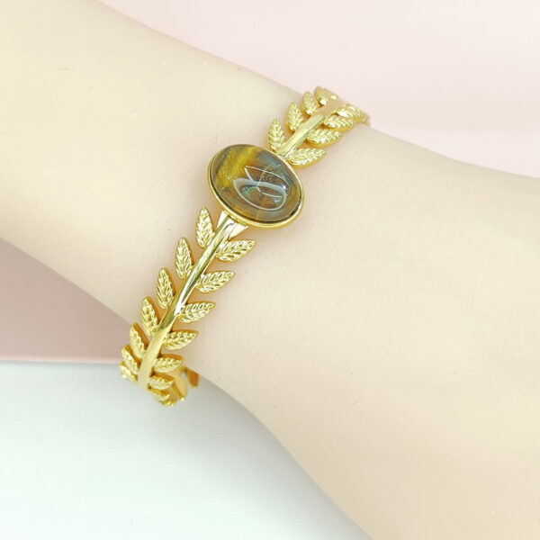 Stainless Steel Bangles Bracelets Crystals/Zirconia Olive Leaf Good Quality No Change Color For Women Girls CS24110044