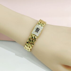 Stainless Steel Bangles Bracelets Baguette Geometric Good Quality No Change Color For Women Girls CS241216006