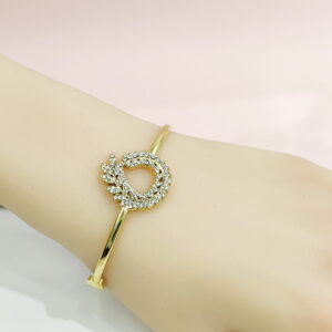 Stainless Steel Bangles Bracelets Wheat With Crystals Good Quality No Change Color For Women Girls CS241216018