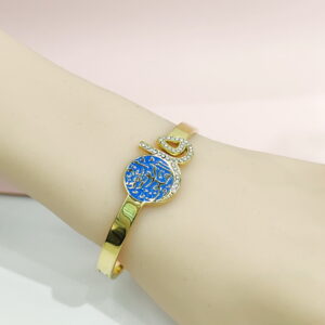 Stainless Steel Bangles Bracelets Geometric Blue Oil Drip Good Quality No Change Color For Women Girls CS241216020