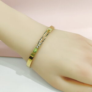 Stainless Steel Bangles Bracelets Recess Slidable Good Quality No Change Color For Women Girls CS241216026