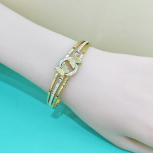 Stainless Steel Bangles Bracelets Crystals/Zirconia Butterfly Good Quality No Change Color For Women Girls CS250108008