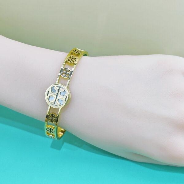 Stainless Steel Bangles Bracelets Crystals/Zirconia Skeleton With Symbols Good Quality No Change Color For Women Girls CS250108020