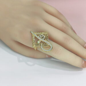 Open Adjustable Stainless Steel Rings  Geometric Musical Note Good Quality No Change Color For Women Girls DS24110010