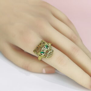 Open Adjustable Stainless Steel Rings  Cut-Out Leopard Head Good Quality No Change Color For Women Girls DS24110016