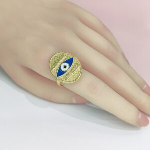 Open Adjustable Stainless Steel Rings  Oval Devil'S Eye Good Quality No Change Color For Women Girls DS24110018