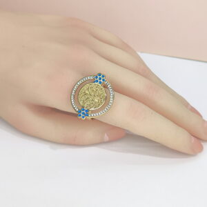 Open Adjustable Stainless Steel Rings Double Loop Good Quality No Change Color For Women Girls DS24110025