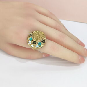 Open Adjustable Stainless Steel Rings Round With Full Grain Good Quality No Change Color For Women Girls DS24110026