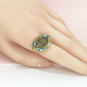 Open Adjustable Stainless Steel Rings Oval Devil'S Eye Good Quality No Change Color For Women Girls DS24110036