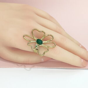 Open Adjustable Stainless Steel Rings  Skeleton Shaped Flower Good Quality No Change Color For Women Girls DS24110041