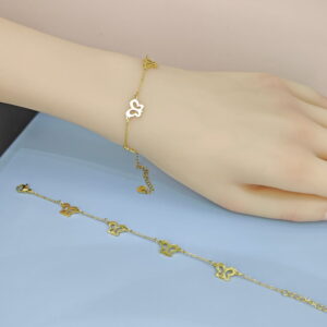 Stainless Steel Bracelets Bangles with Pandents Butterfly Good Quality No Change Color For Women Girls  ES250108009