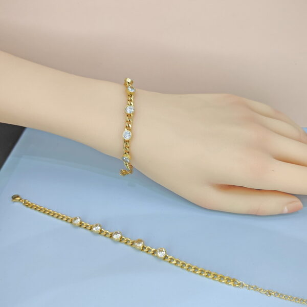 Stainless Steel Bracelets Bangles with Pandents Round  Good Quality No Change Color For Women Girls  ES250108017