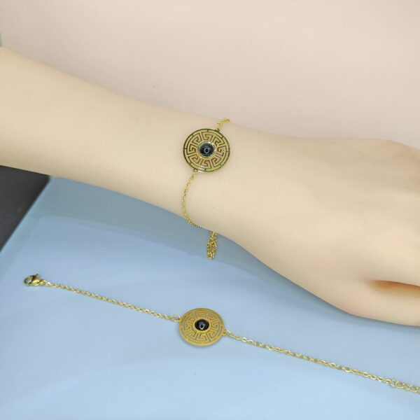 Stainless Steel Bracelets Bangles with Pandents Round  Good Quality No Change Color For Women Girls  ES250108025