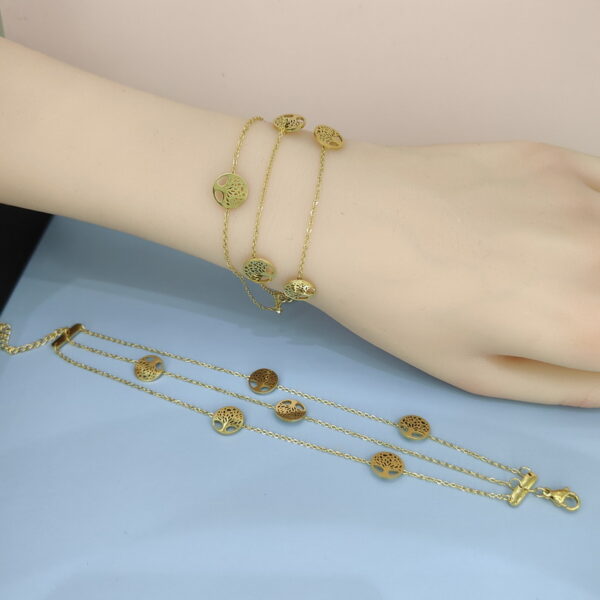 Stainless Steel Bracelets Bangles with Pandents Tree Of Life Good Quality No Change Color For Women Girls  ES250108026