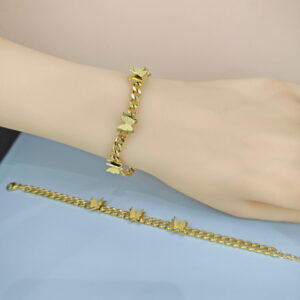 Stainless Steel Bracelets Bangles with Pandents Butterfly Good Quality No Change Color For Women Girls  ES250108050