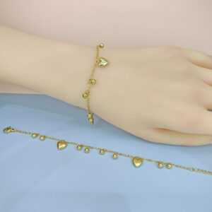 Stainless Steel Bracelets Bangles with Pandents Love Heart Good Quality No Change Color For Women Girls  ES250108054