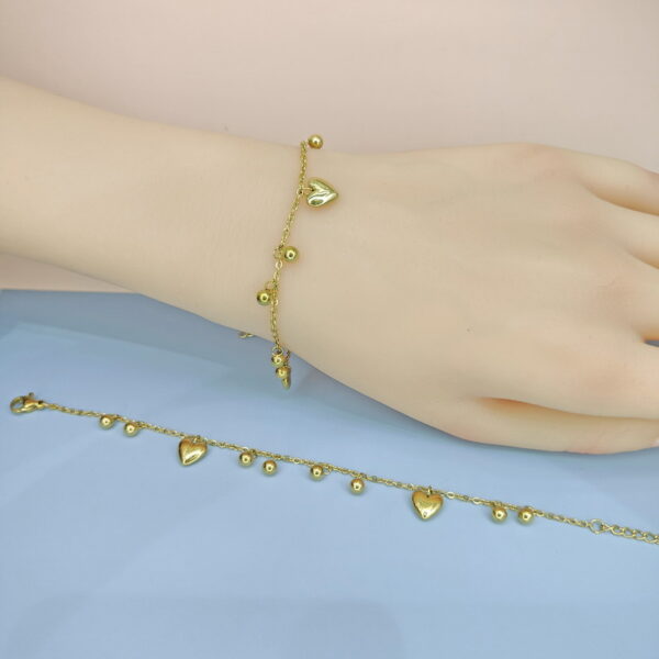 Stainless Steel Bracelets Bangles with Pandents Love Heart Good Quality No Change Color For Women Girls  ES250108054