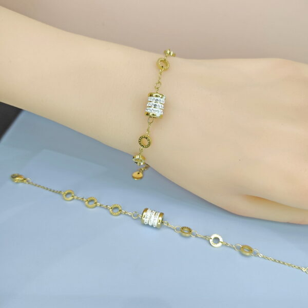 Stainless Steel Bracelets Bangles with Pandents Round  Good Quality No Change Color For Women Girls  ES250108062