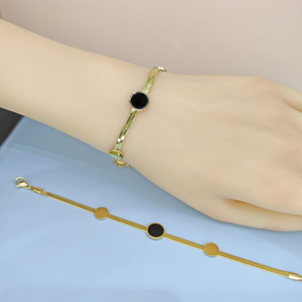 Stainless Steel Bracelets Bangles with Pandents Round  Good Quality No Change Color For Women Girls  ES250108077