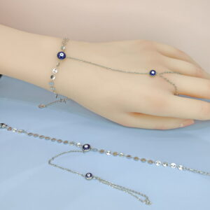 Stainless Steel Bracelets Bangles with Pandents Devil'S Eyes Good Quality No Change Color For Women Girls  ES250108085