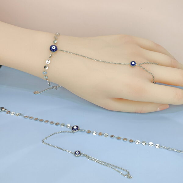 Stainless Steel Bracelets Bangles with Pandents Devil'S Eyes Good Quality No Change Color For Women Girls  ES250108085