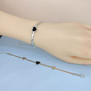Stainless Steel Bracelets Bangles with Pandents Love Heart Good Quality No Change Color For Women Girls  ES250108087