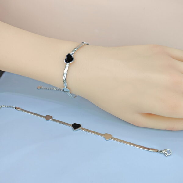 Stainless Steel Bracelets Bangles with Pandents Love Heart Good Quality No Change Color For Women Girls  ES250108087
