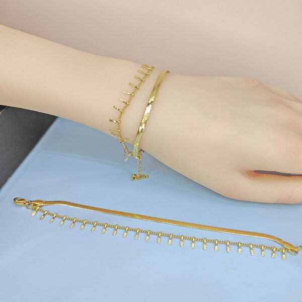 Stainless Steel Bracelets Bangles with Pandents Snag Good Quality No Change Color For Women Girls  ES250108090