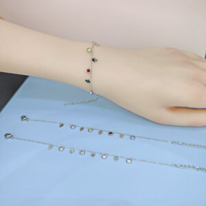 Stainless Steel Bracelets Bangles with Multi Pandants Hand Palm Good Quality No Change Color For Women Girls  ES250108103