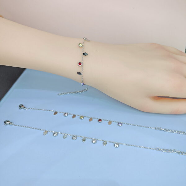 Stainless Steel Bracelets Bangles with Multi Pandants Hand Palm Good Quality No Change Color For Women Girls  ES250108103