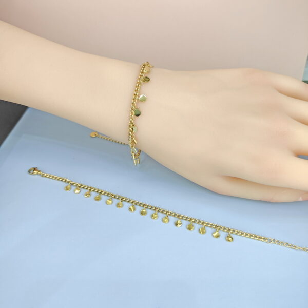 Stainless Steel Bracelets Bangles with Multi Pandants Round Good Quality No Change Color For Women Girls  ES250108109