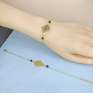 Stainless Steel Bracelets Bangles with Pandents Skeletonized Palms Good Quality No Change Color For Women Girls  ES250108114