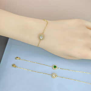 Stainless Steel Bracelets Bangles with Pandents Love Heart Good Quality No Change Color For Women Girls  ES250108130