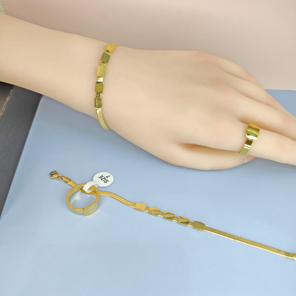 Stainless Steel Bracelets Bangles with Pandents Rectangle Good Quality No Change Color For Women Girls  ES250108140