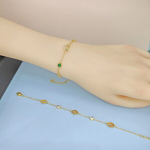 Stainless Steel Bracelets Bangles with Multi Pandants Round Good Quality No Change Color For Women Girls  ES250108148
