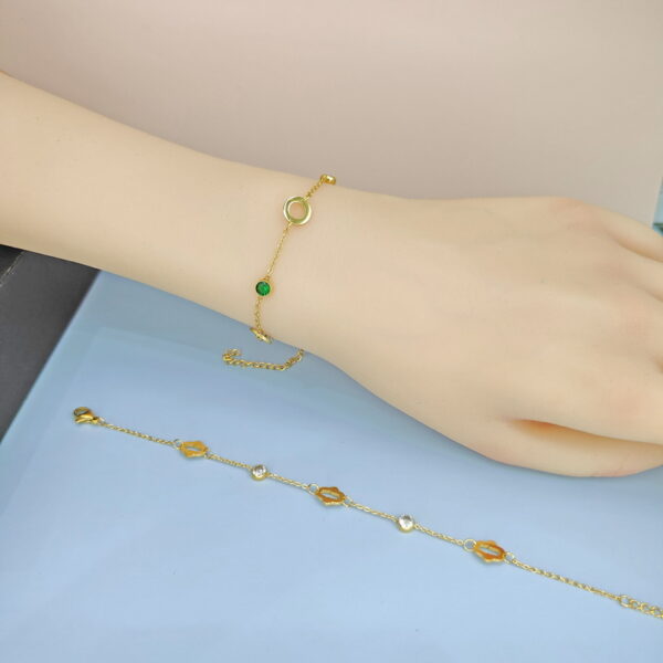 Stainless Steel Bracelets Bangles with Multi Pandants Round Good Quality No Change Color For Women Girls  ES250108148