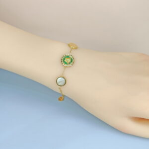 Stainless Steel Bracelets Bangles with Multi Pandants Round Good Quality No Change Color For Women Girls  ES250108150