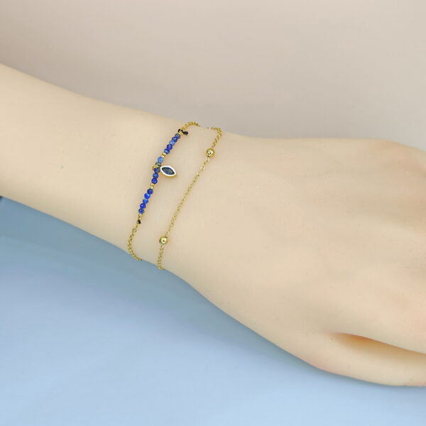 Stainless Steel Bracelets Bangles with Pandents Horse Eyes Good Quality No Change Color For Women Girls  ES250108151