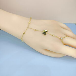 Stainless Steel Bracelets Bangles with Pandents Butterfly Good Quality No Change Color For Women Girls  ES250108162
