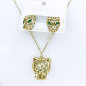 Stainless Steel Necklaces+Earrings Sets 18Inch Good Quality No Change Color For Women Girls SS241216001