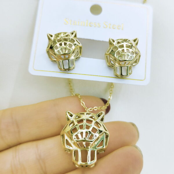 Stainless Steel Necklaces+Earrings Sets 18Inch Good Quality No Change Color For Women Girls SS241216001 - Image 5