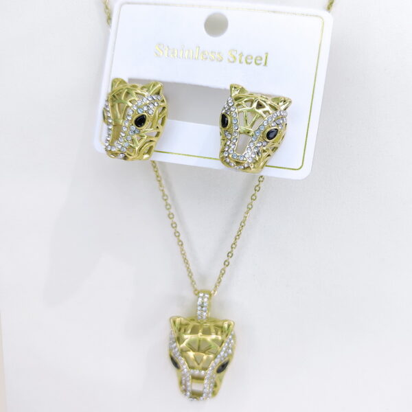 Stainless Steel Necklaces+Earrings Sets 18Inch Good Quality No Change Color For Women Girls SS241216001 - Image 7