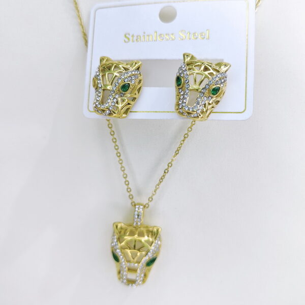 Stainless Steel Necklaces+Earrings Sets 18Inch Good Quality No Change Color For Women Girls SS241216001 - Image 9