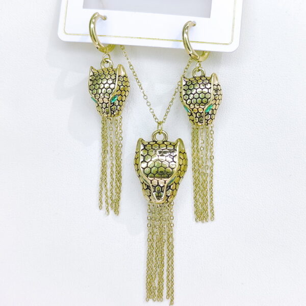 Stainless Steel Necklaces+Earrings Sets 18Inch Good Quality No Change Color For Women Girls SS241216002 - Image 3