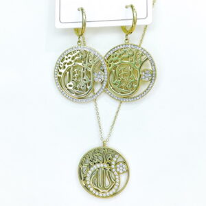 Stainless Steel Necklaces+Earrings Sets 18Inch Good Quality No Change Color For Women Girls SS241216004