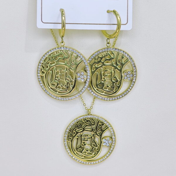 Stainless Steel Necklaces+Earrings Sets 18Inch Good Quality No Change Color For Women Girls SS241216004 - Image 3