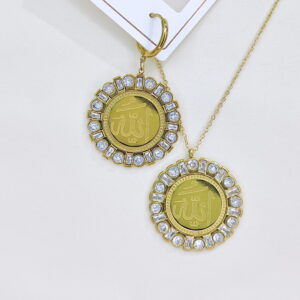 Stainless Steel Necklaces+Earrings Sets 18Inch Good Quality No Change Color For Women Girls SS241216008